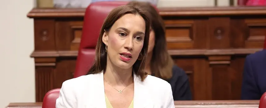 Nira Fierro en el Parlamento de Canarias.
