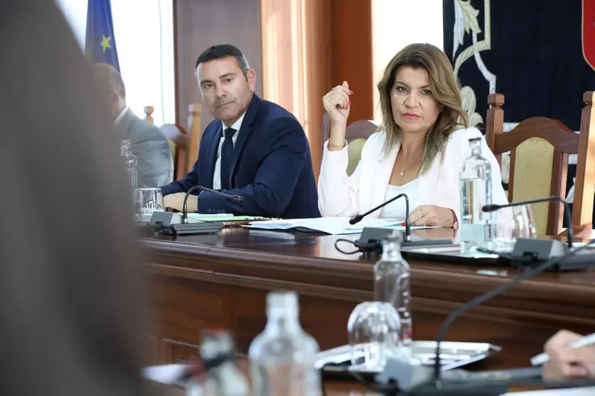 Presidente y vicepresidenta en el pleno extraordinario de julio.