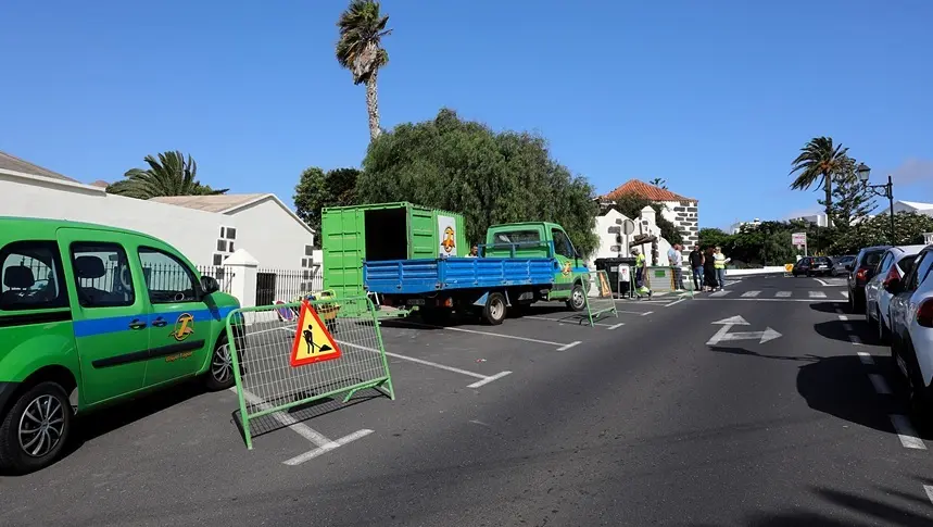 Obras en casa Ajei y calle Arrecife.