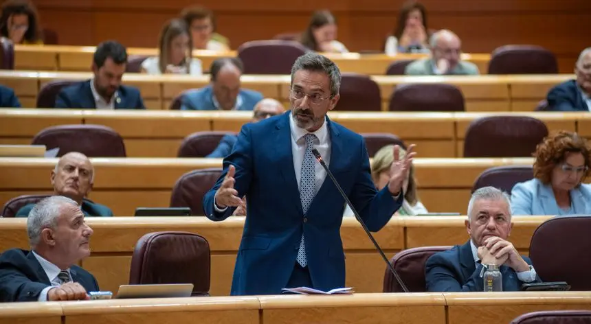 Pedro San Gin&eacute;s en una intervenci&oacute;n en el Senado.