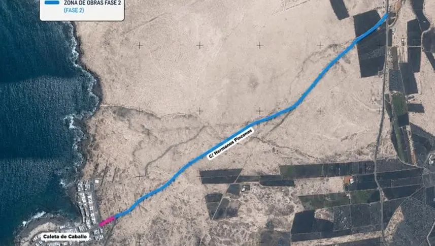 Plano de la carretera a asfaltar.