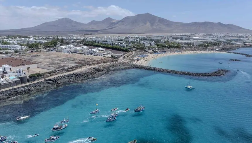vista del litoral de Playa Blanca.