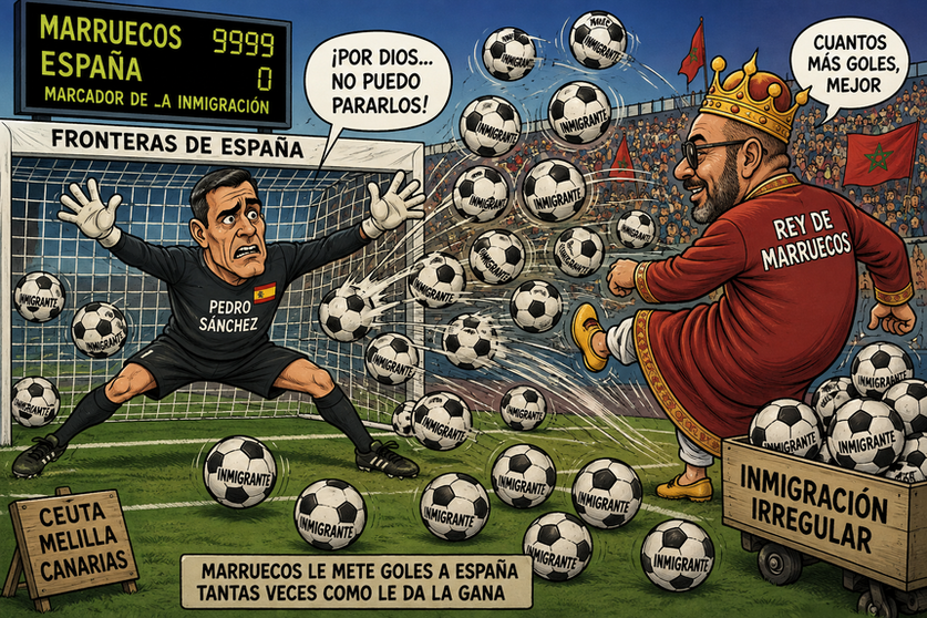 Marruecos le mete goles a España con la inmigración ilegal.