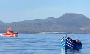 Imagen de archivo de la llegada de otra patera a Lanzarote