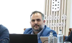 Samuel Mart&iacute;n en un encuentro en el Cabildo