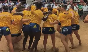 Imagen de la selecci&oacute;n de Gran Canaria donde hay varios luchadores procedentes de pa&iacute;ses africanos que hicieron en gran medida la diferencia con otras selecciones. 