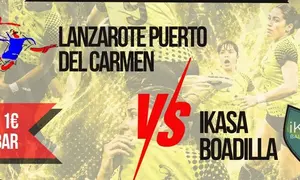 Cartel promocional del encuentro entre el Lanzarote Puerto del Carmen contra el Boadilla.