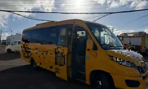 Imagen de la guagua afectada por el incidente