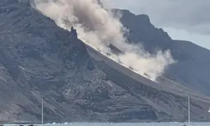 Imagen del momento exacto en el que se produjo el desprendimiento.