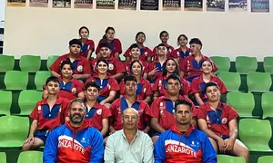 Imagen de los integrantes de la selecci&oacute;n infantil de lucha de Lanzarote