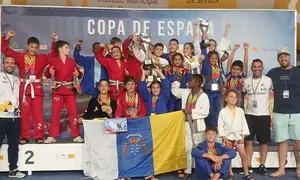 El equipo TAZ Lanzarote que viajo a la Copa España.