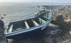 Imagen de la patera que lleg&oacute; esta semana al norte de la Isla