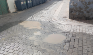 Aguas fecales en las inmediaciones del Charco de San Gin&eacute;s.