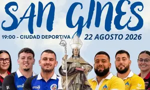 Cartel promocional de las luchas por las fiestas de San Gin&eacute;s.