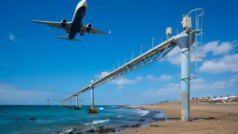 Tías Matagorda avión llegando