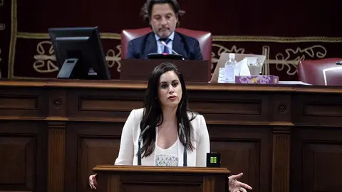 Vidina Espino durante el pleno del Parlamento (Foto Archivo)
