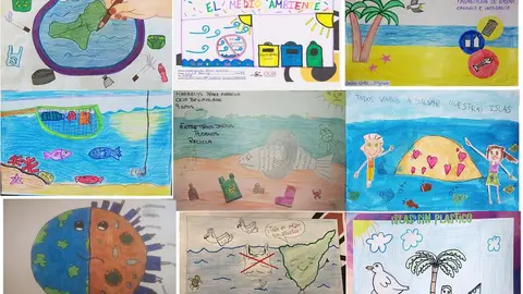 Composición de los dibujos premiados.