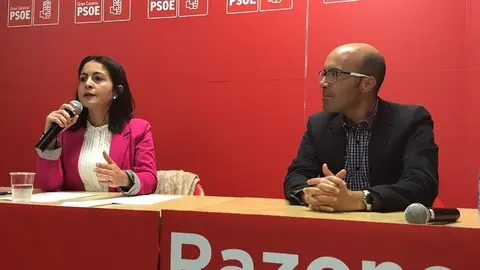 Vanesa Cabrera en una rueda de prensa.