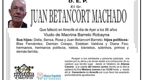 D.E.P. Juan Betancort Machado 