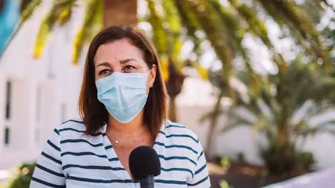 La alcaldesa de Arrecife, Astrid Pérez, pide al Gobierno de Canarias un cribado a toda la población del municipio para detectar el Covid 19. Declaraciones hoy a los medios