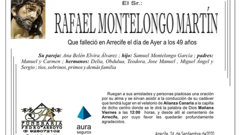 D.E.P. Rafael Montelongo Martín