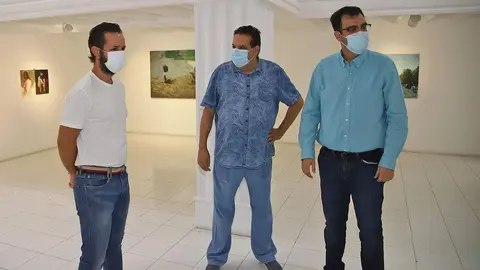 En la sala El Cubo, Castro, Aguiar y Pepe Betancort