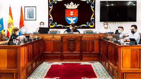 Imagen de la seión plenaria  de ayer lunes. La concejal del grupo de Gobierno, Eli Merino, es la titular de la Unidad de Infracciones creada ayer