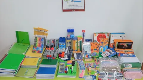 Imagen del material recaudado por la organización política en Lanzarote.