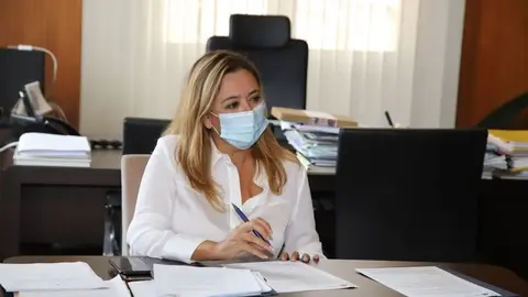 María Dolores Corujo en su despacho del Cabildo.