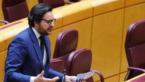 Sergio Ramos durante una intervención en la Cámara Alta.