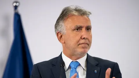 Ángel Víctor Torres durante su comparecencia de este jueves.