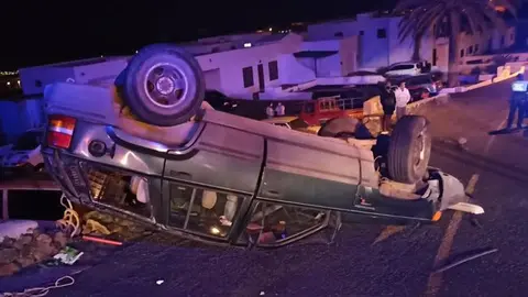 Así quedó el vehículo tras el accidente.