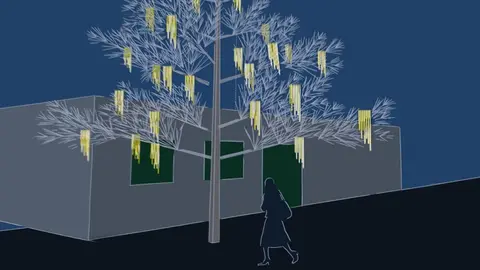 Imagen virtual de la iluminación de Haría.