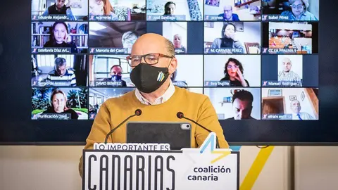 José Miguel Barragán en el arranque del Congreso de Coalición Canaria.