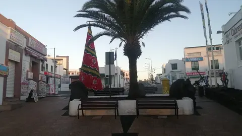 Lugar de la denuncia de Lanzarote en Pie-Sí Podemos en Playa Blanca.