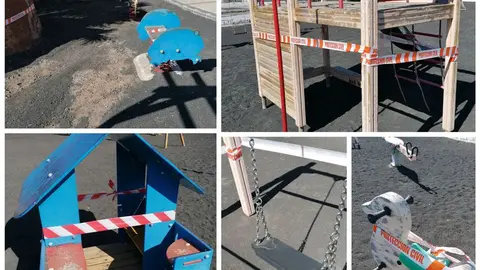 Parque infantil en mal estado II(Imánes de Cs)