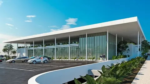 Recreación de la fachada exterior de la nueva gran superficie en el barrio de  Argana, con licencia aprobada hoy por el Ayuntamiento de Arrecife