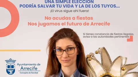 Usa la máscara adecuada en Carnaval. Es el mensaje del Ayuntamiento de Arrecife en este 2021