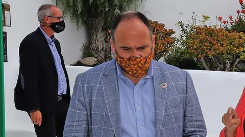 José Antonio Valbuena durante su visita de este viernes a Lanzarote.