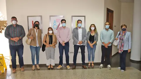 Alberto Aguiar, Pérez Castellano y los concejales de cultura de los siete ayuntamientos