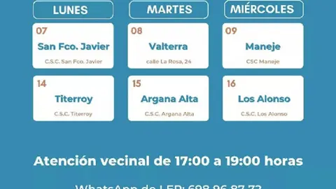 Cartel de la atención vecinal de la formación política de la oposición en Arrecife. 