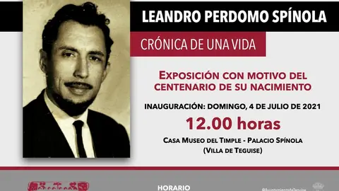 CARTEL EXPOSICIOìN LEANDRO PERDOMO
