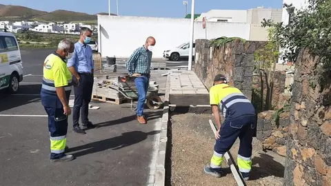 ALEXIS Y RAÚL VISITANDO OBRAS ACERADO (1)
