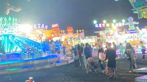 Feria de atracciones en Playa Blanca