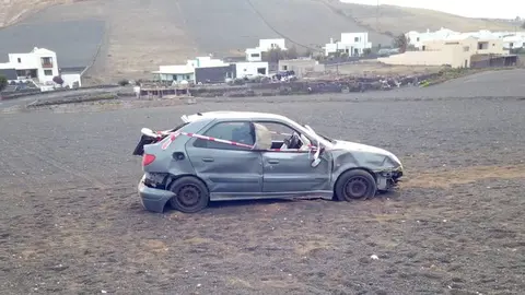 Imagen de cómo quedó el vehículo tras el grave accidente
