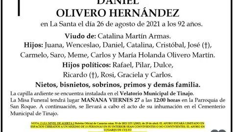 D.E.P. Daniel Olivero Hernández