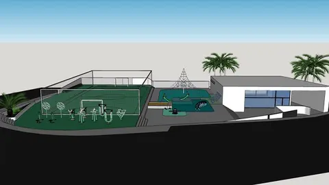 Imagen del proyecto de la zona deportiva polivalente.