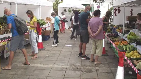 Imagen de archivo del mercadillo de Arrecife cuando arrancó