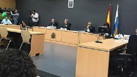 Imagen de archivo de la Sala de la Audiencia Provincial de Las Palmas en un juicio en Lanzarote.