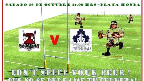 Cartel anunciador de la vuelta del rugby a Lanzarote